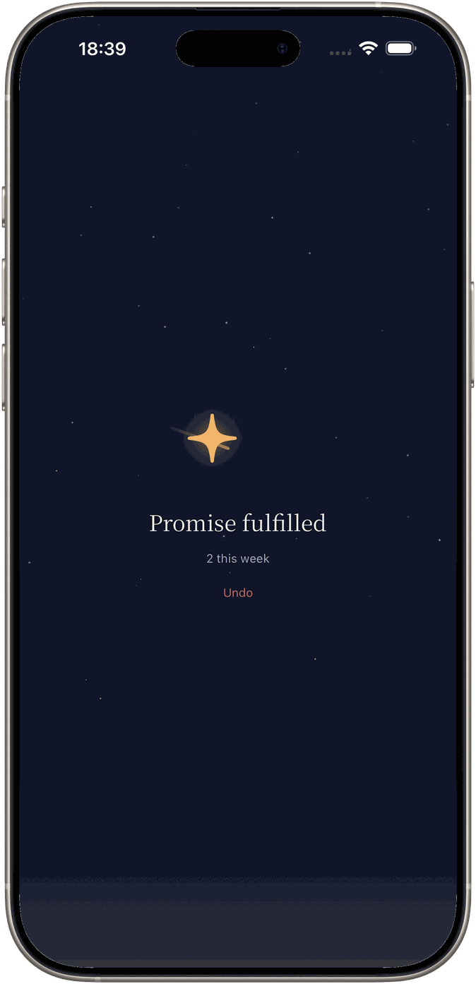 A promise fulfilled