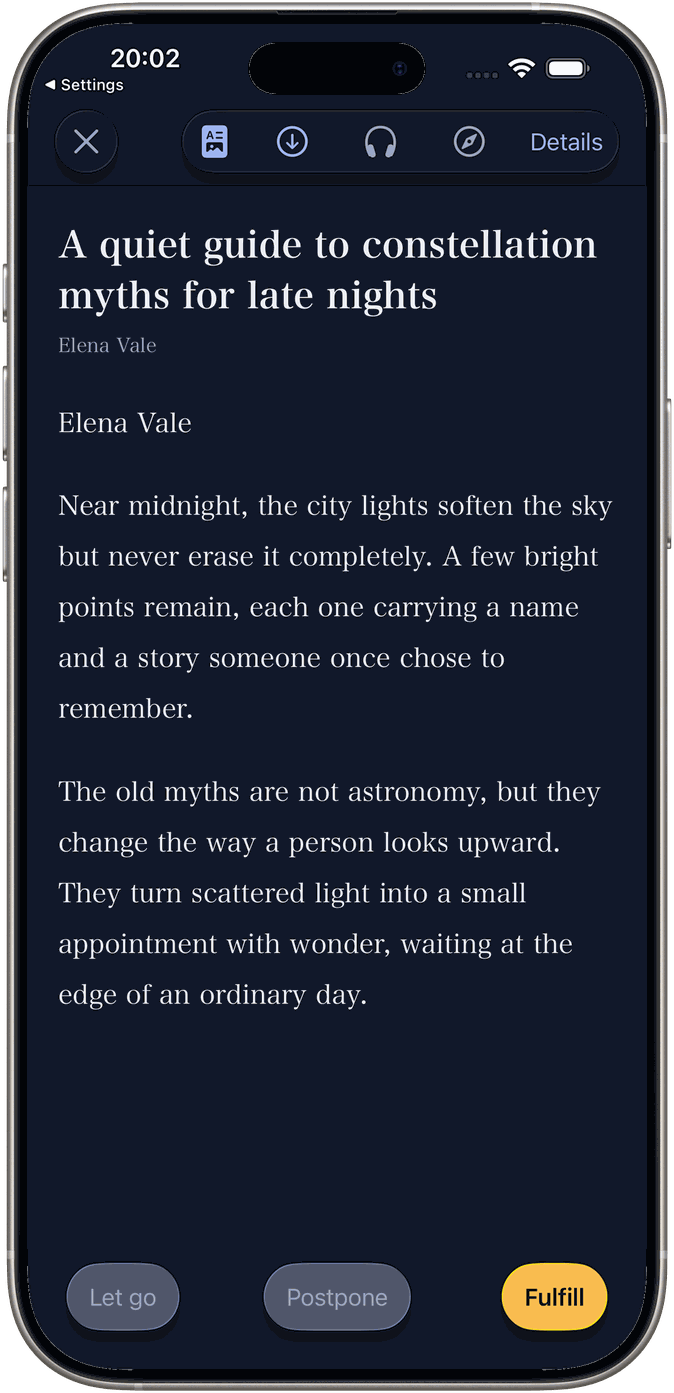 The Reader view
